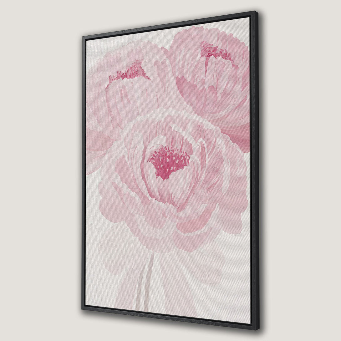 Framed Wall Art featuring watercolor peonies in soft pink hues. Add a touch of floral elegance to your home with this beautiful Canvas Print.