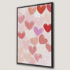Romantic Pink Heart Canvas Print for Valentines Decor