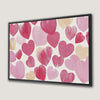Romantic Pink Hearts Love Canvas Print Wall Art