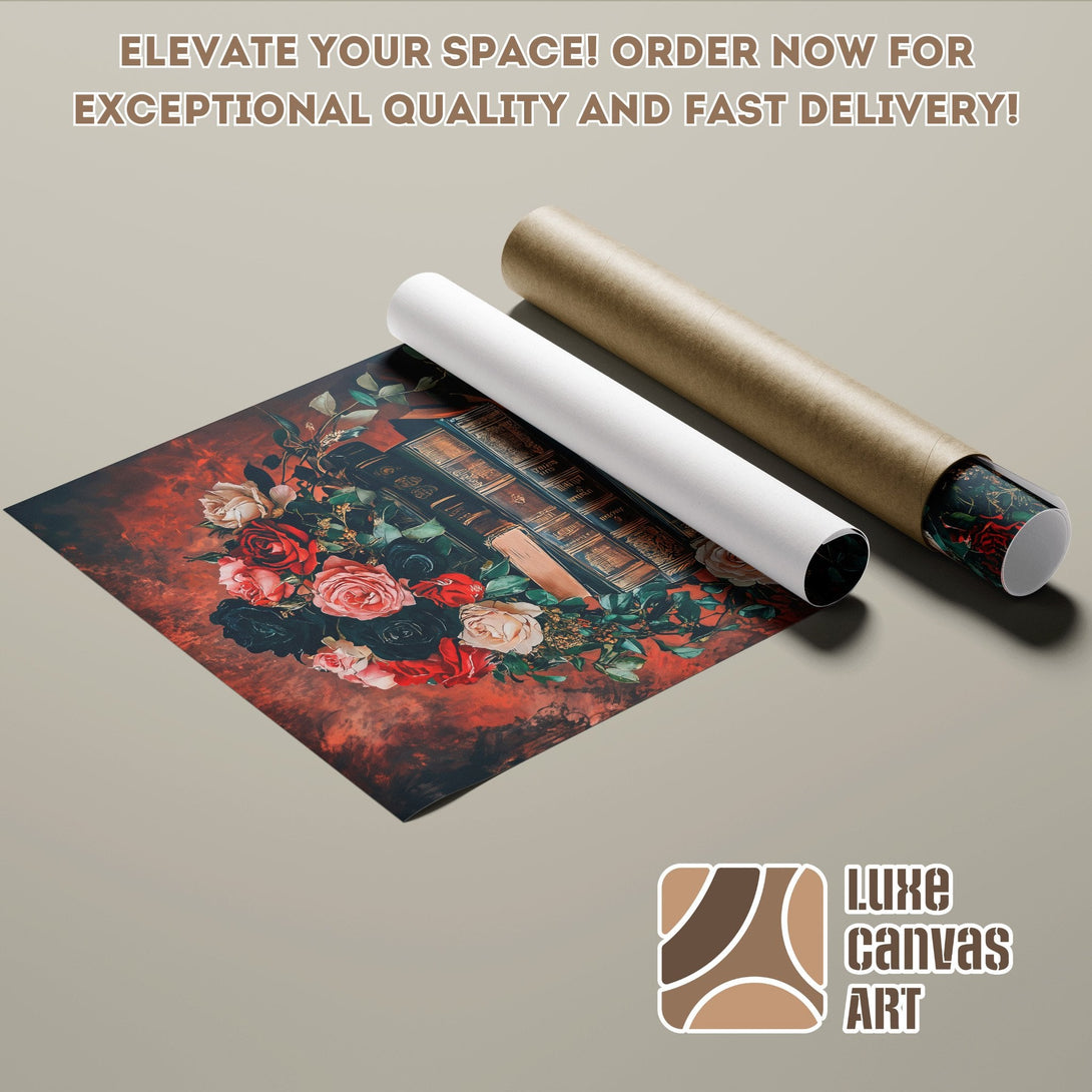 Abstract art poster roll with dark and warm tones. Elevate your space with this unique Poster!