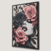 Romantic Woman in Gothic Flowers Canvas Print Art