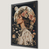 Romantic Woman with Roses Art Poster - Vintage Wall Decor