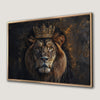 Royal Lion with Crown Canvas Print King of Beasts Art