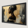 Royal Woman Portrait Art Poster with Gold Accents