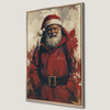 Rugged Santa Claus Portrait Canvas Print, Vintage Holiday Art