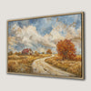 Rural Autumn Landscape Canvas Print Cozy Cottage Decor