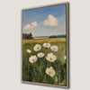 Rural Landscape White Wildflowers Canvas Print