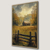 Rustic Autumn Landscape Canvas Print with Farmhouse Decor