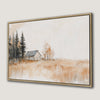 Rustic Barn and Pine Forest Canvas Print for Countryside Charm