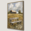 Rustic Barn and Wildflowers Canvas Print, Ready to Hang