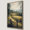Rustic Cabin Autumn Landscape Canvas Print Wall Art