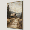 Rustic Cabin Fall Landscape Canvas Print Decoration