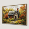 Rustic Cottage Autumn Landscape Canvas Print Art