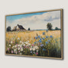 Rustic Cottage Wildflower Meadow Canvas Print Art