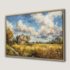 Rustic Country House Autumn Rural Landscape Canvas Print
