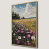 Rustic Country House in Flower Field Canvas Print