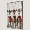 Rustic Festive Deer Christmas Canvas Print Wall Art
