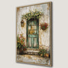 Rustic Flower Art Door Scene Canvas Print Gift Décor