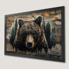 Rustic Forest Brown Bear Art Poster for Home Decor
