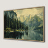 Rustic Mountain Landscape Forest Lake Canvas Print