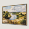 Rustic River Landscape Canvas Print with Serene Views