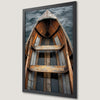 Rustic Rowboat Art Poster for Nautical Wall Decor