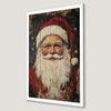 Rustic Santa Claus Art Poster for Farmhouse Christmas Decor
