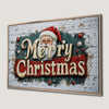 Rustic Santa Claus Framed Canvas Print for Christmas
