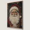 Rustic Santa Claus Portrait Canvas Print Farmhouse Art