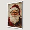 Rustic Santa Portrait Art Poster for Christmas Cheer