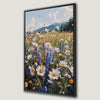Rustic Wildflower Framed Canvas Print for Office Decor