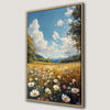 Rustic Wildflower Landscape Framed Canvas Print