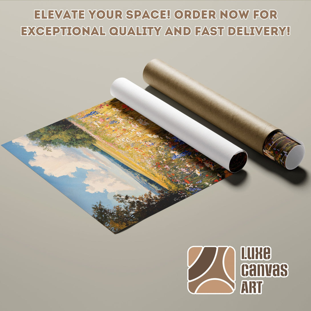 Poster Roll featuring a vibrant landscape painting in a warm color palette. Elevate your space!
