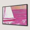 Sailboat Painting Framed Canvas Print with Coastal Vibes