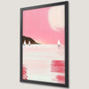 Sailboat Sunset Art Poster - Coastal Wall Decor