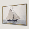 Sailing Ship Watercolor Nautical Framed Canvas Print