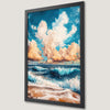 Sandy Beach Seascape Art Poster | Coastal Wall Decor