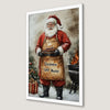 Santa Chef Art Poster for Festive Holiday Decor
