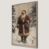 Santa Claus in Snowy Winter Pine Forest Canvas Print