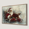 Santa Claus Reading a Book Canvas Print Holiday Art
