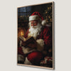 Santa Claus Reading Book Canvas Print Christmas Decor