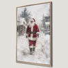 Santa Claus Winter Wonderland Canvas Print Xmas Gift