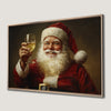 Santa Claus with Wine Canvas Print Christmas Art