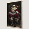 Santa Resting on Vintage Armchair Canvas Print for Xmas