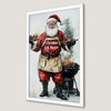 Santa's Festive BBQ Art Poster - Holiday Wall Decor