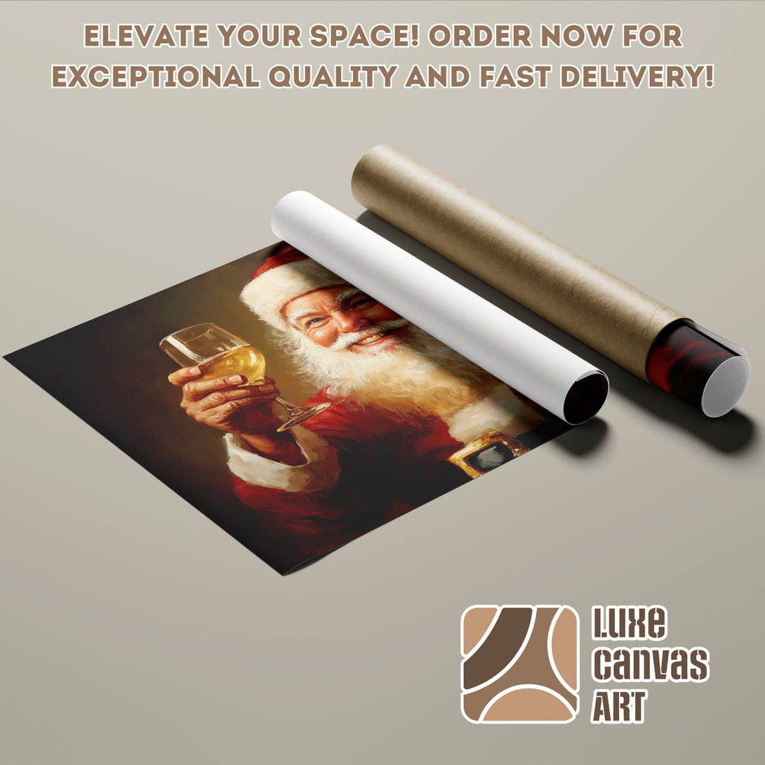 Santa Claus Poster Roll, rich colors, perfect for Christmas decor. Elevate your space with art!