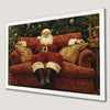 Santa's Holiday Retreat Art Poster - Christmas Wall Decor