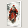 Santa's Snowy Wonderland Art Poster - Festive Holiday Decor
