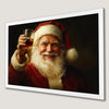 Santa's Whiskey Toast Art Poster - Festive Holiday Decor