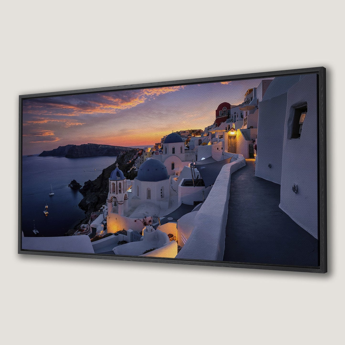 Santorini at Sunset Canvas Print Stunning Wall Art